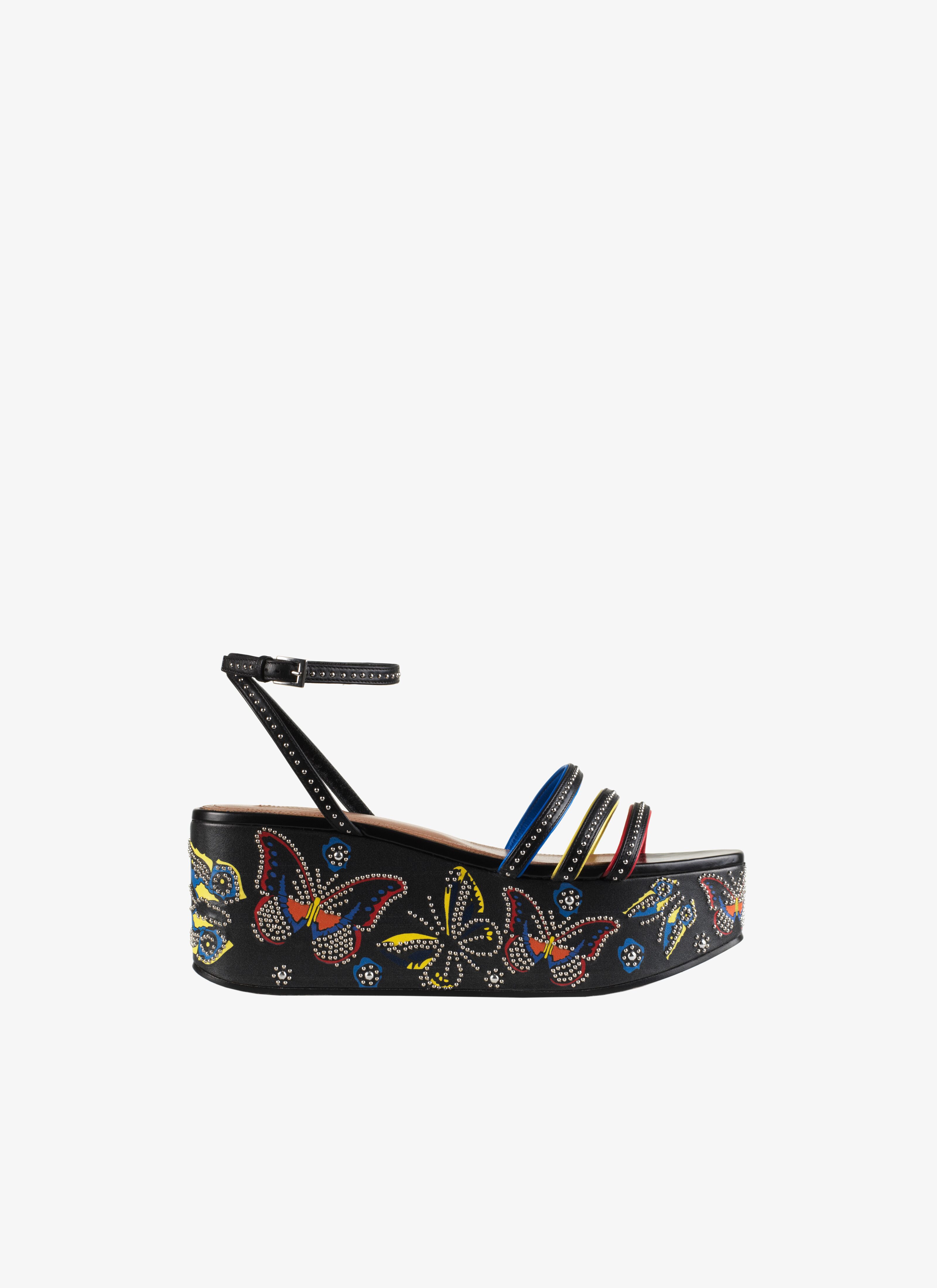 Calfskin Butterfly Platform Sandal Calfskin Butterfly Platform Sandal - maison-alaia.com